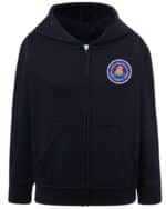 Felpa fullzip con cappuccio garzata con logo “Japigia 2 – T. a Mare”